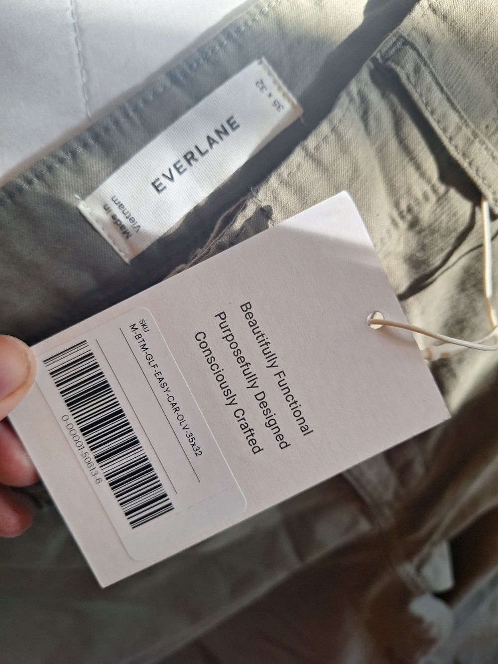 Everlane Men's Cargo Pants Organic Cotton Olive